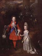 Nicolas de Largilliere, Portrait of Prince James Francis Edward Stuart and Princess Louisa Maria Theresa Stuart